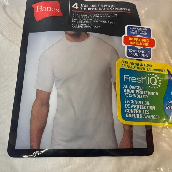 Hanes Men's 4-pack Comfortsoft Cotton Tagless T-shirt - Size Small - NWT - Picture 4 of 5